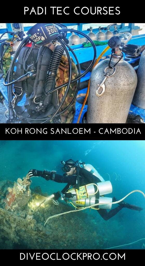 PADI Tech Course Tec 40, Tec 45, Tec 50, Tec Sidemount - Koh Rong Samloem - Cambodia
